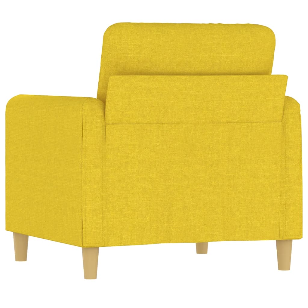 Armchair light yellow 60 cm fabric