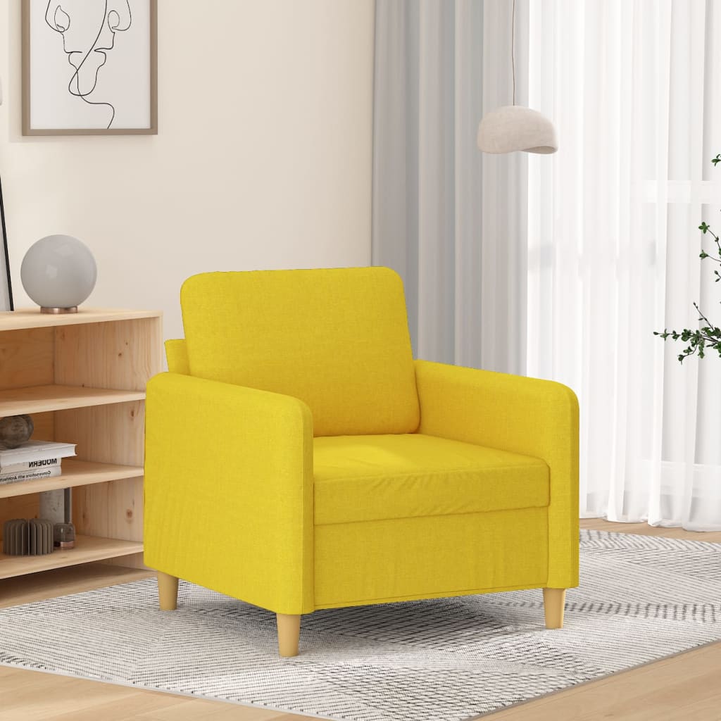 Armchair light yellow 60 cm fabric