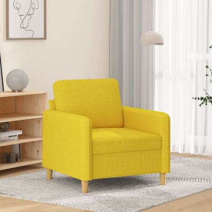 Armchair light yellow 60 cm fabric