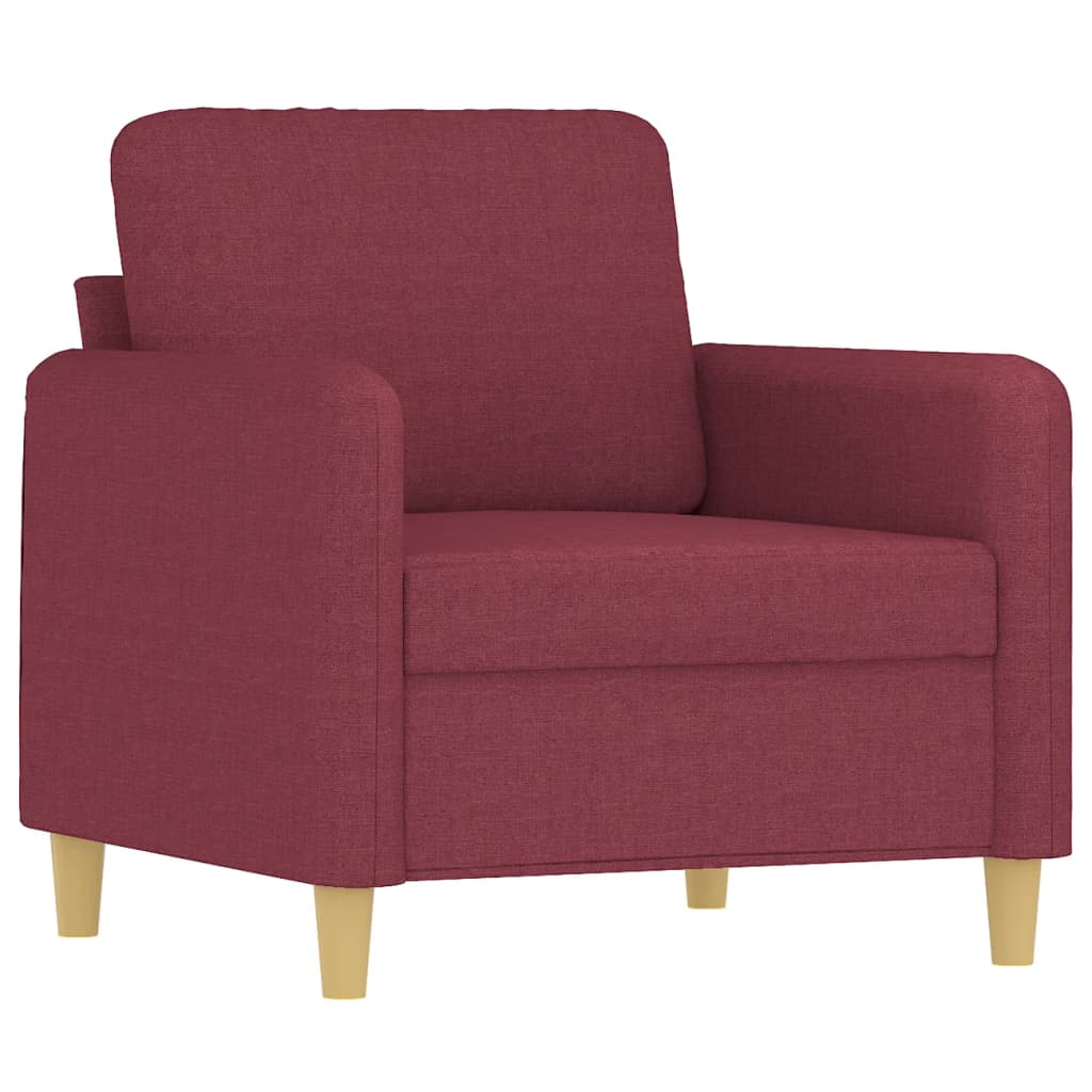 Armchair wine red 60 cm fabric
