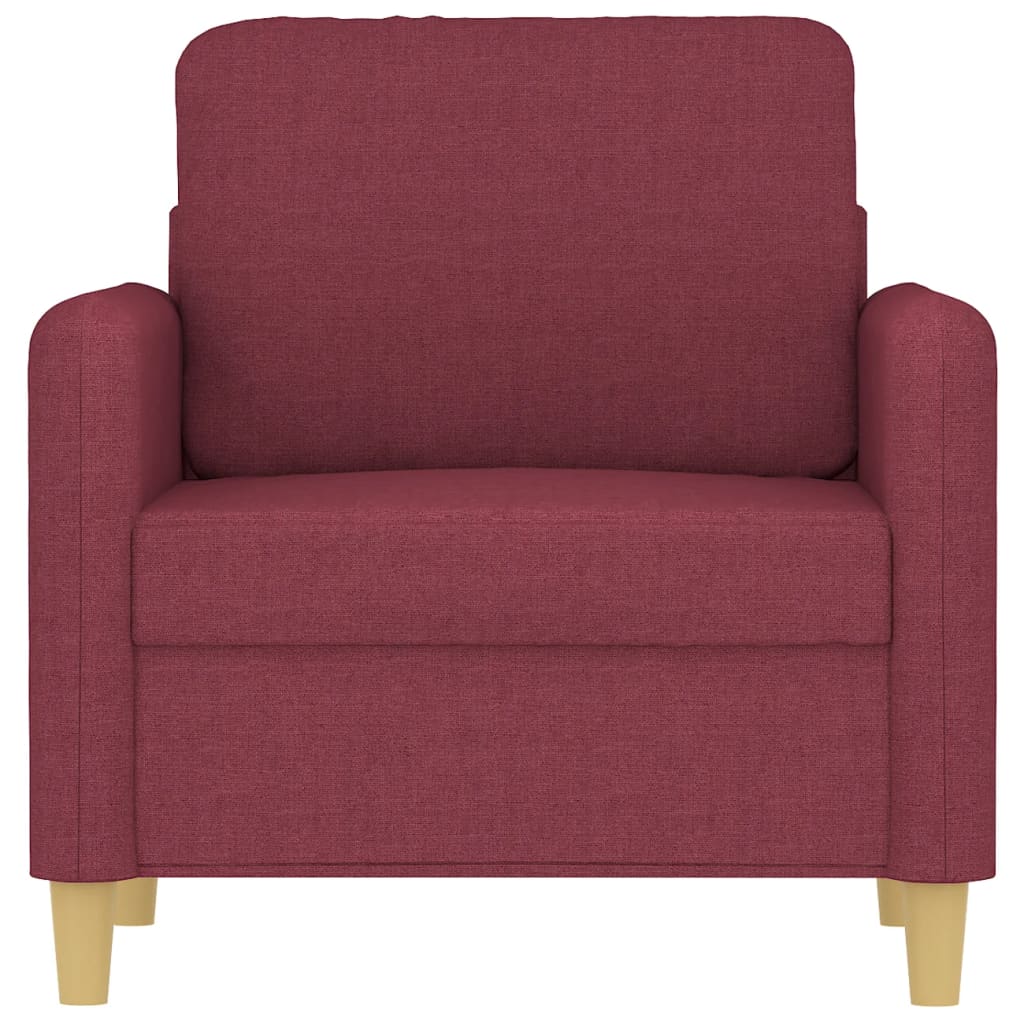Armchair wine red 60 cm fabric