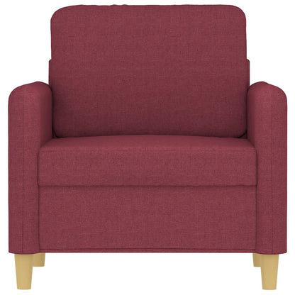 Armchair wine red 60 cm fabric