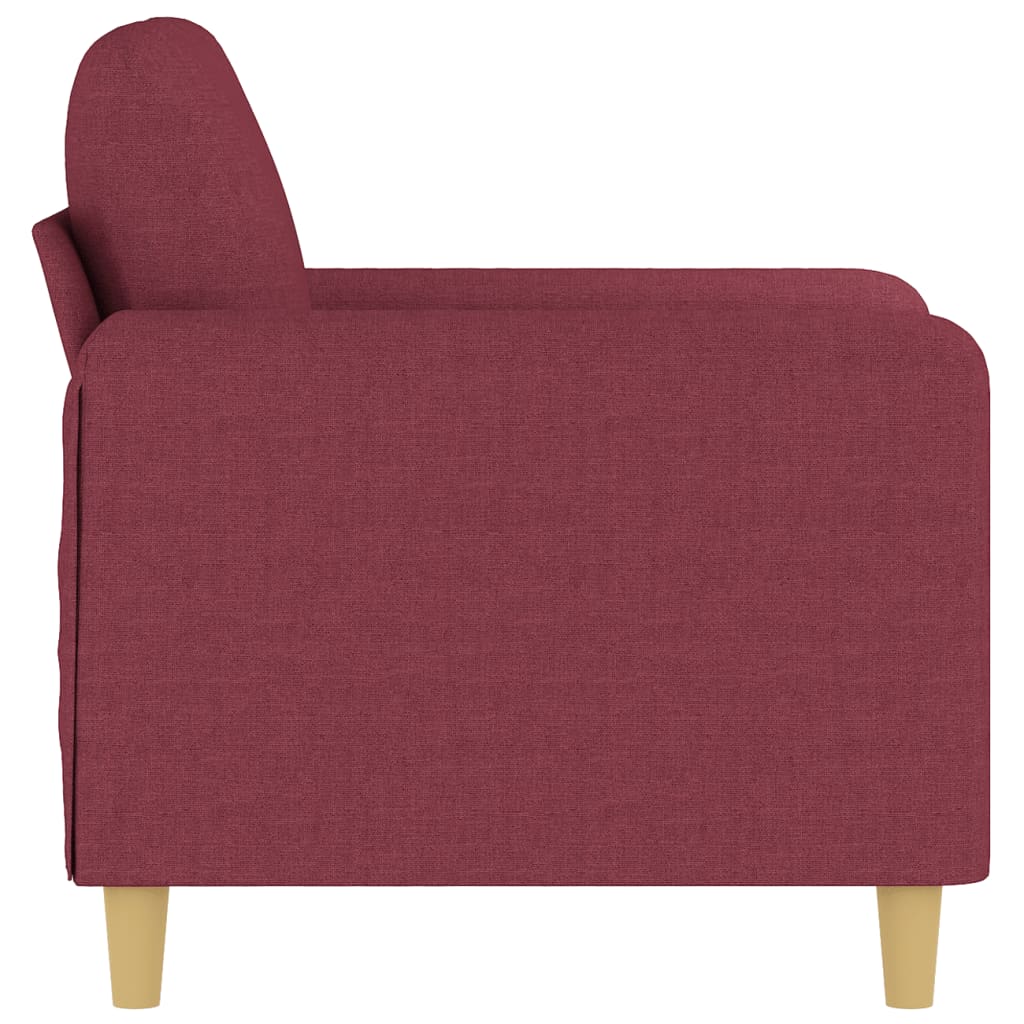 Armchair wine red 60 cm fabric