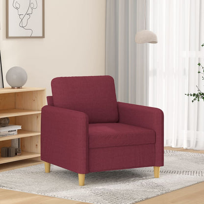 Armchair wine red 60 cm fabric