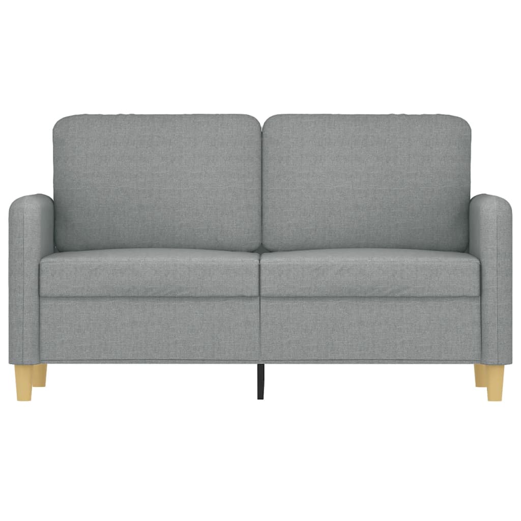 2-seater sofa light grey 120 cm fabric
