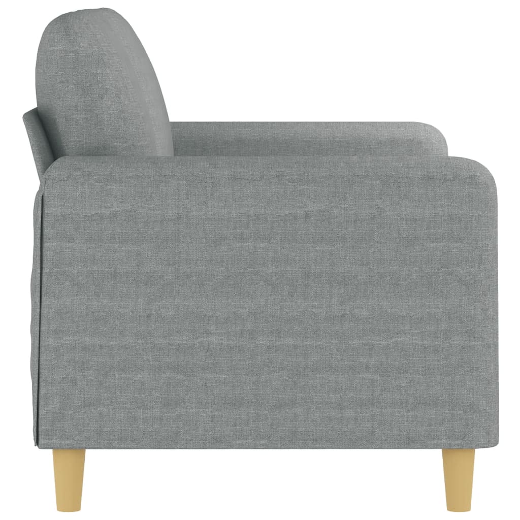 2-seater sofa light grey 120 cm fabric