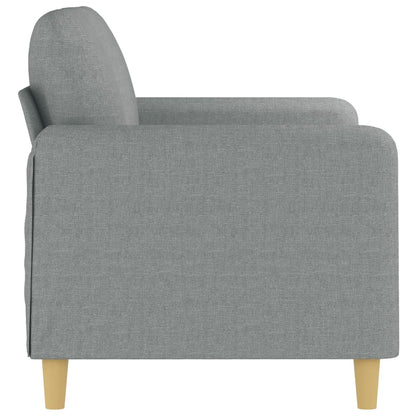 2-seater sofa light grey 120 cm fabric