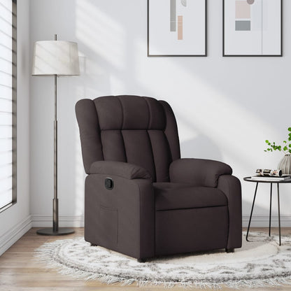 Relaxing chair dark brown fabric