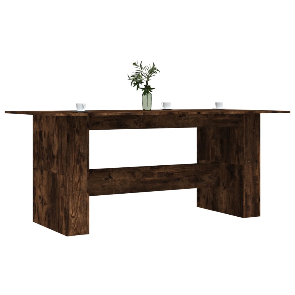 Dining table smoked oak 180x90x76 cm wood material