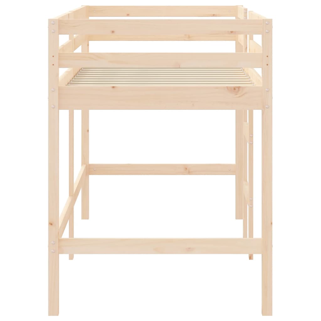 Children's loft bed with ladder 90x200 cm solid pine wood