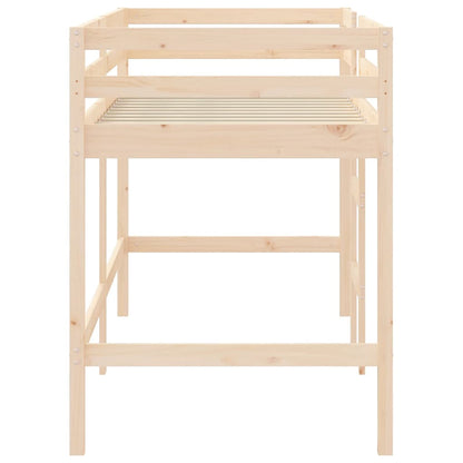 Children's loft bed with ladder 90x200 cm solid pine wood
