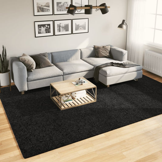 Shaggy-Teppich PAMPLONA Hochflor Modern Schwarz 240x340 cm
