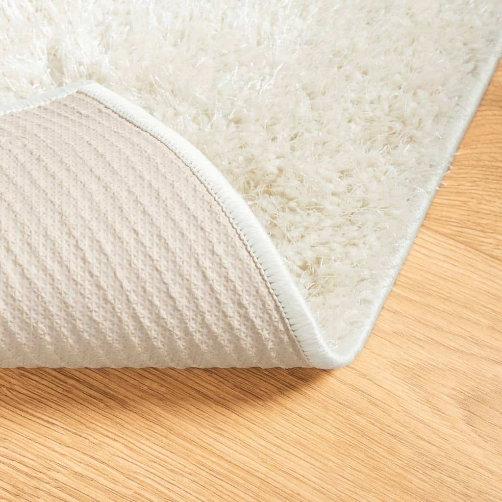 Teppich ISTAN Hochflor Glänzend Creme 240x340 cm