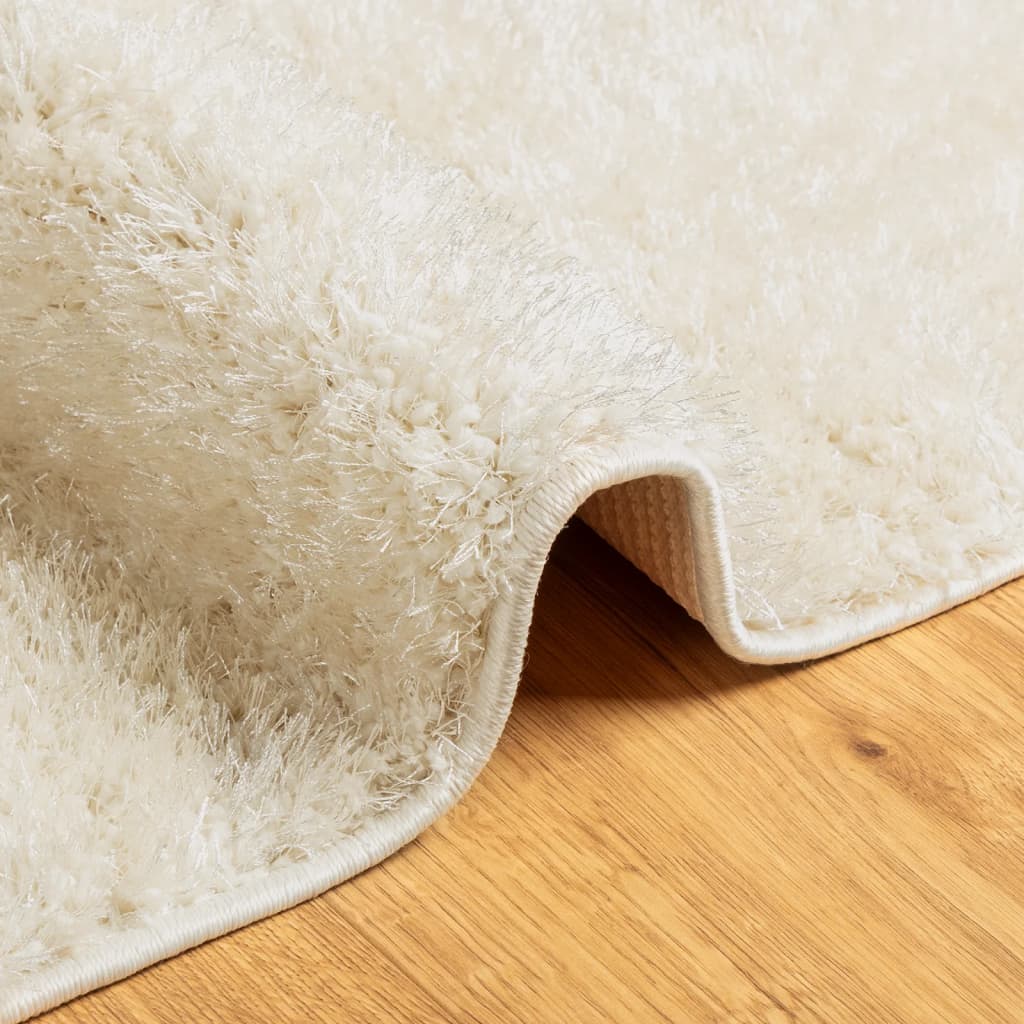 Teppich ISTAN Hochflor Glänzend Creme 240x340 cm