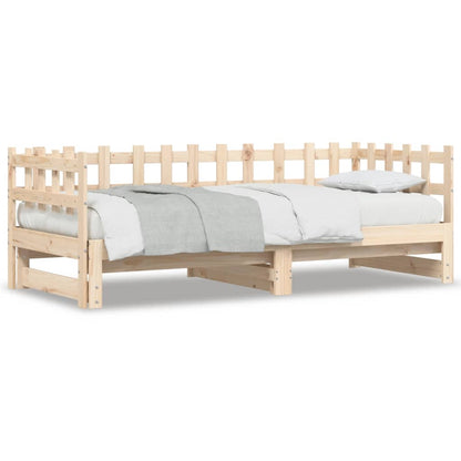 Daybed extendable 2x(90x200) cm solid pine wood
