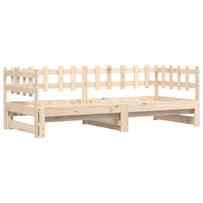 Daybed extendable 2x(90x190) cm solid pine wood