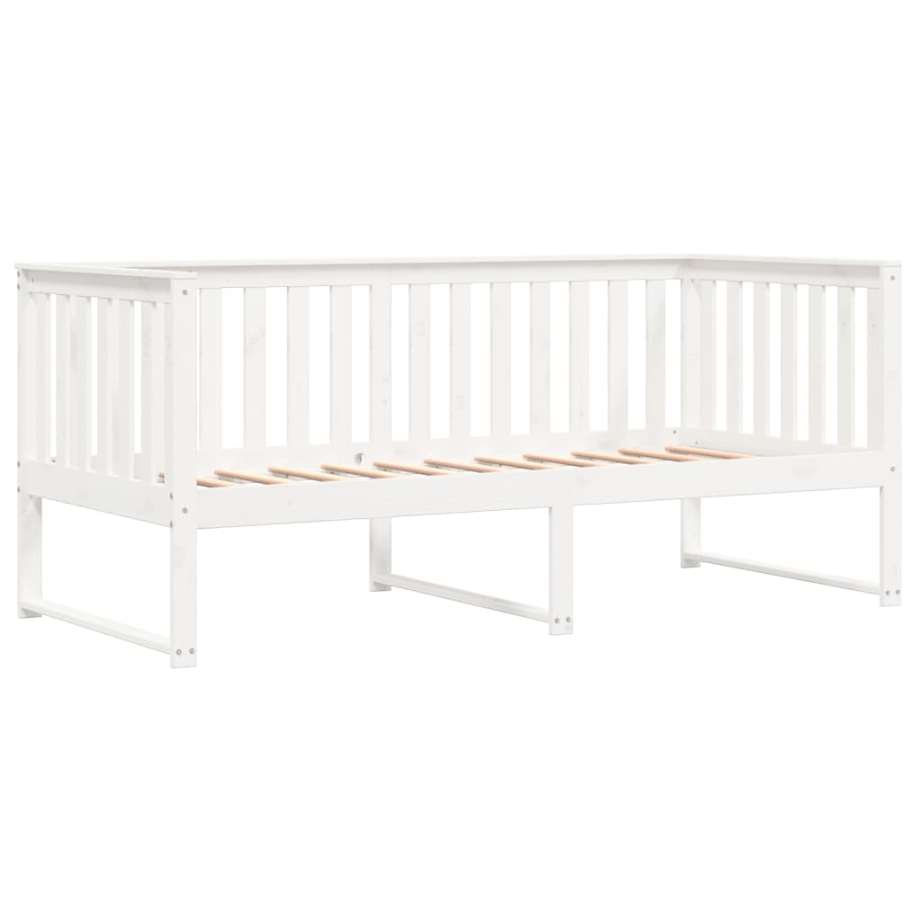 Krevet bijeli 90x200 cm puno borovo drvo