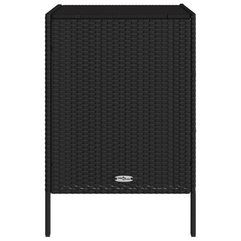 Vrtni ormarić crni 55x59x80 cm od poliratana