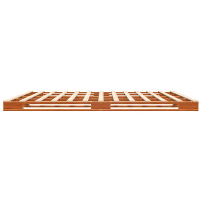 Pallet bed wax brown 180x200 cm solid pine wood